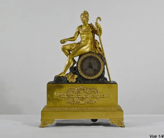 Horloge en Bronze Doré, époque Charles X – Début XIXe