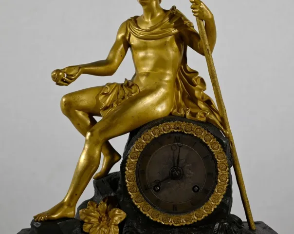 Horloge en Bronze Doré, époque Charles X – Début XIXe