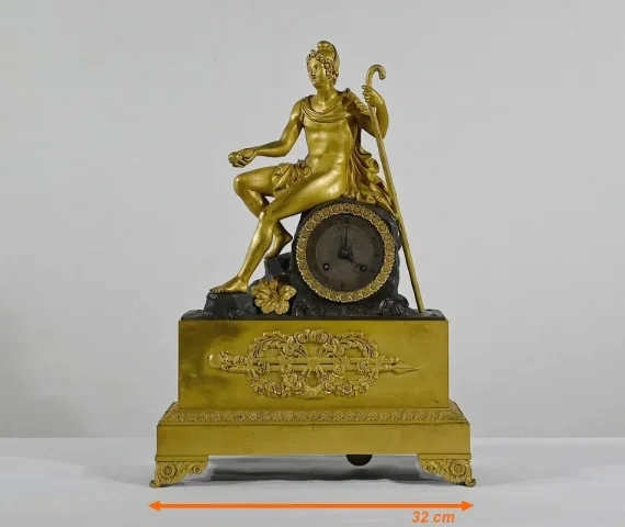 Horloge en Bronze Doré, époque Charles X – Début XIXe