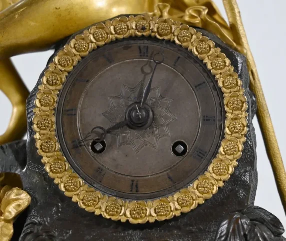 Horloge en Bronze Doré, époque Charles X – Début XIXe
