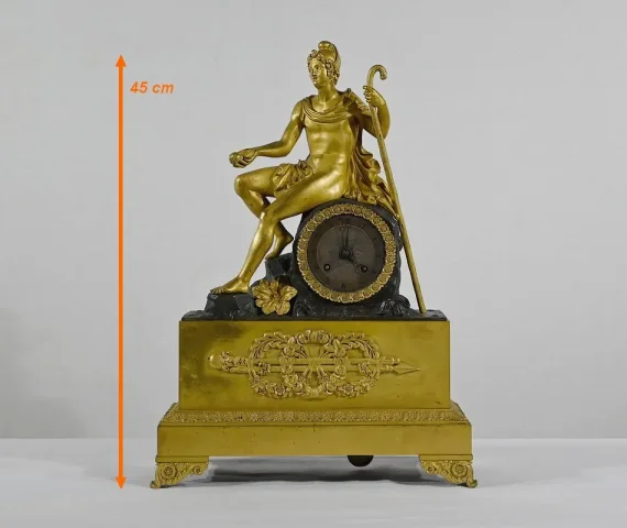 Horloge en Bronze Doré, époque Charles X – Début XIXe