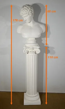 BUST ON COLUMN