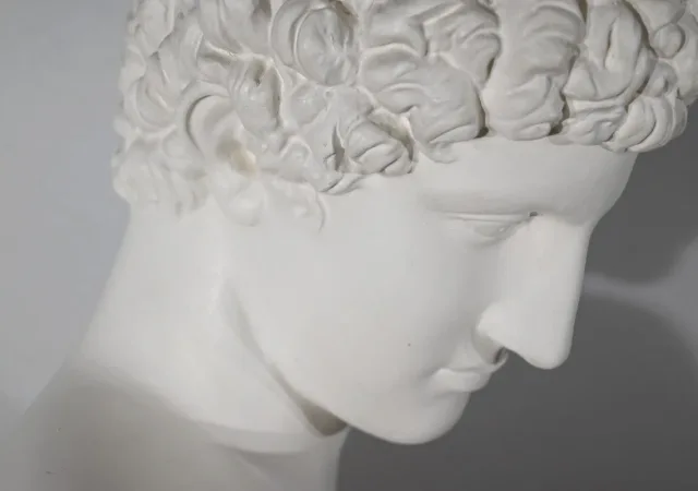 Ensemble Buste de Antinoüs  sur Colonne – Fin XIXe