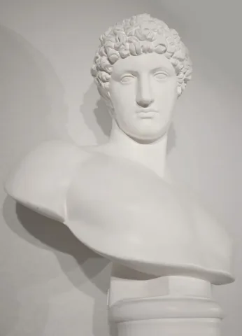 Ensemble Buste de Antinoüs  sur Colonne – Fin XIXe