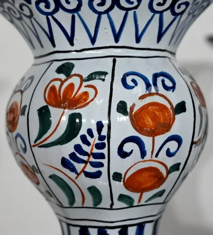 PAIR OF DELFT FAIENCE  VASES