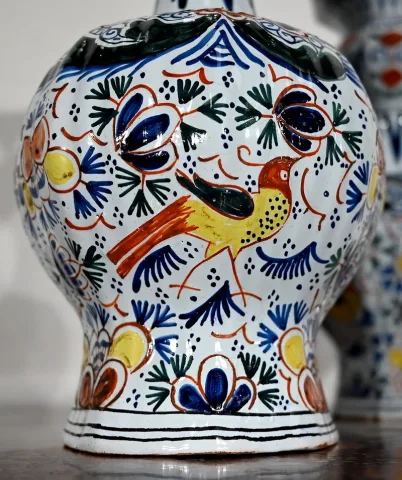 PAIR OF DELFT FAIENCE  VASES