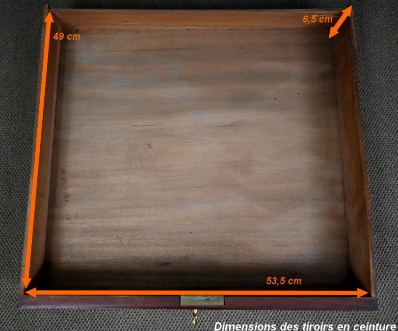 Important Bureau Cylindre en Acajou, style Louis XVI, époque Napoléon III – 2ème moitié XIXe