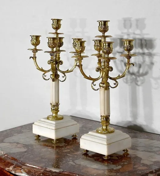 PAAR LOUIS XVI-STIL-KANDELABER