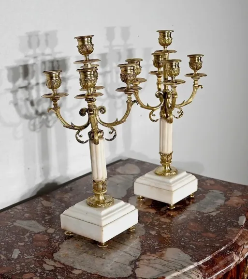 PAAR LOUIS XVI-STIL-KANDELABER
