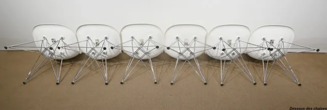 Suite de 6 Chaises, modèle DSR, de Eames – 1960