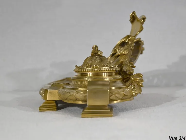 Encrier en Bronze Doré, signé Vandevoorde - Début XXe