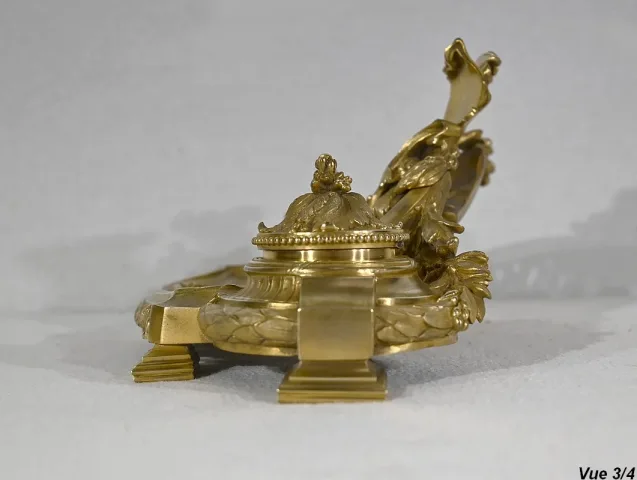 Encrier en Bronze Doré, signé Vandevoorde - Début XXe
