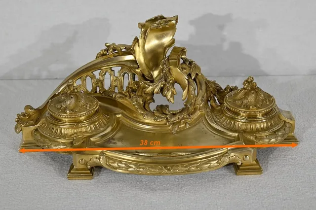 Encrier en Bronze Doré, signé Vandevoorde - Début XXe