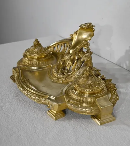 Encrier en Bronze Doré, signé Vandevoorde - Début XXe
