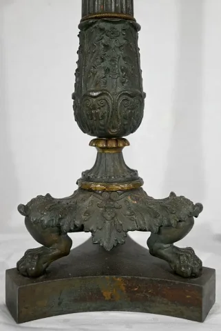 Paire de Chandeliers en Bronze, époque Restauration – Début XIXe