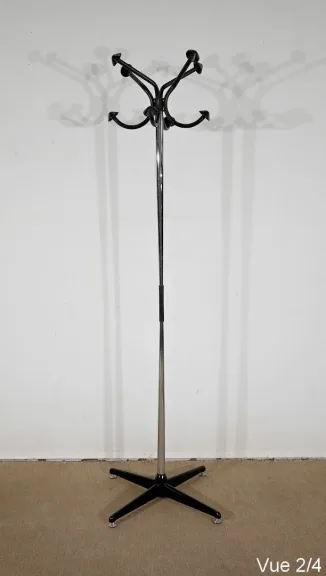 Porte-manteaux Pivotant en Métal Chromé - 1960