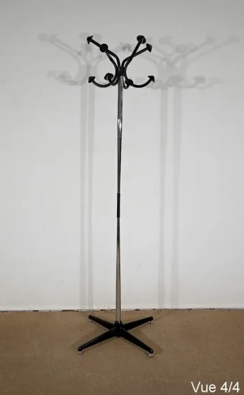Porte-manteaux Pivotant en Métal Chromé - 1960