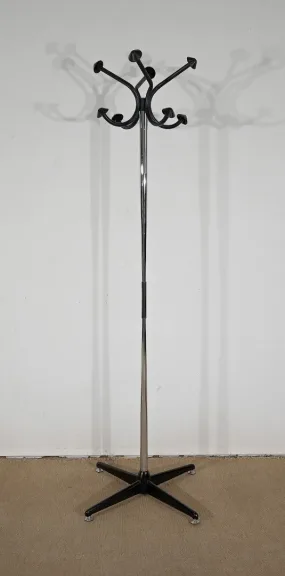 Porte-manteaux Pivotant en Métal Chromé - 1960