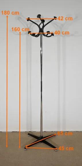 Porte-manteaux Pivotant en Métal Chromé - 1960