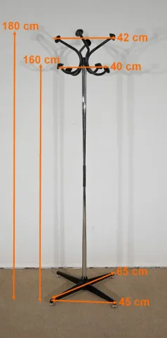 Porte-manteaux Pivotant en Métal Chromé - 1960