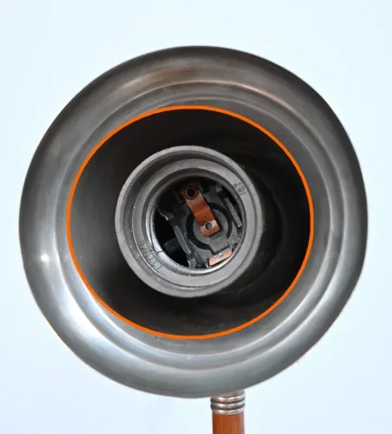 Lampe à Bras Articulé en Métal et Bois – 1920