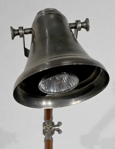 Lampe à Bras Articulé en Métal et Bois – 1920