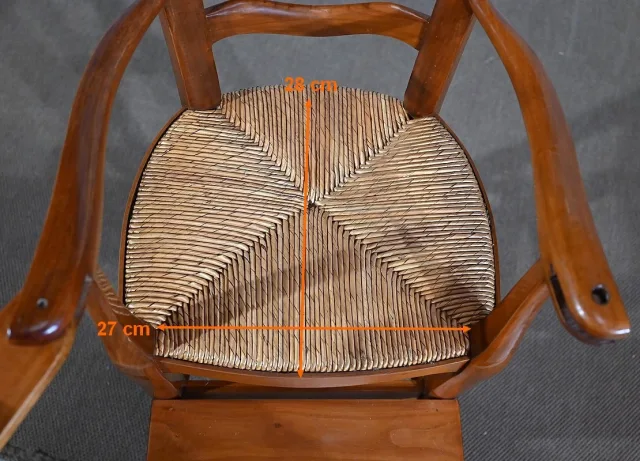 Chaise Haute en Merisier massif – Fin XIXe