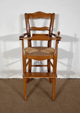 Chaise Haute en Merisier massif – Fin XIXe