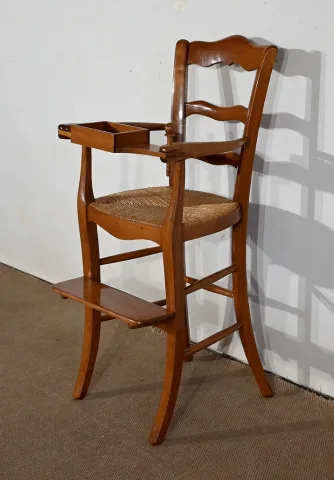 Chaise Haute en Merisier massif – Fin XIXe