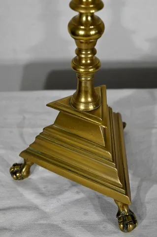 PAAR KERZENHALTER AUS VERGOLDETER BRONZE