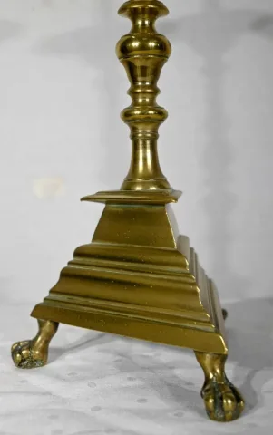 PAAR KERZENHALTER AUS VERGOLDETER BRONZE
