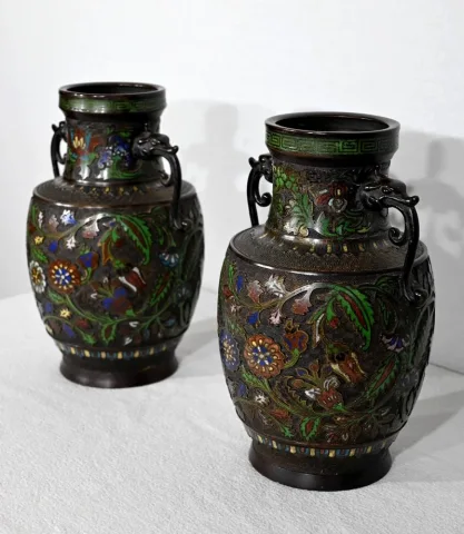 Paire de Vases en Bronze, Chine – Fin XIXe