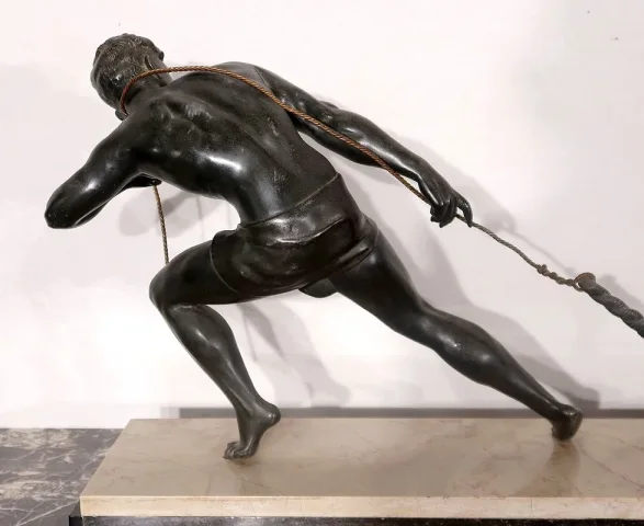 SCULTURA SPELTER di J. DE RONCOURT