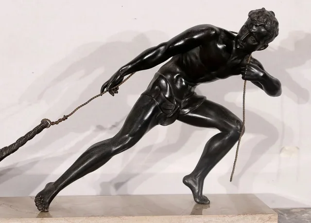 SCULTURA SPELTER di J. DE RONCOURT