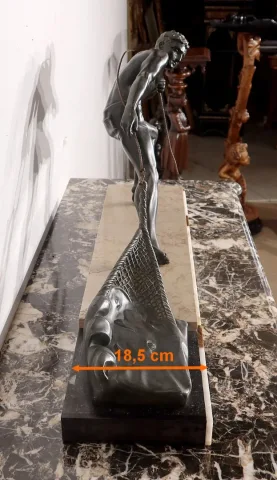 SCULTURA SPELTER di J. DE RONCOURT