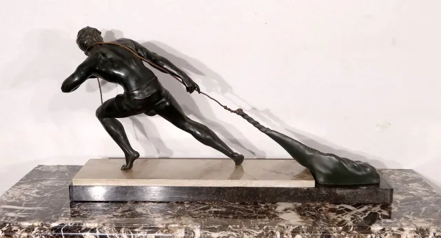 SCULTURA SPELTER di J. DE RONCOURT