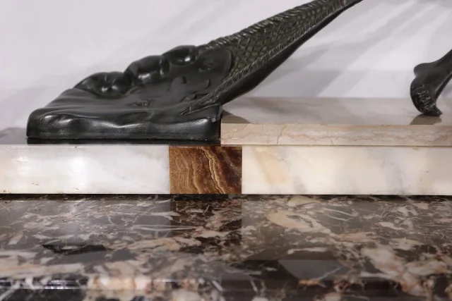 SCULTURA SPELTER di J. DE RONCOURT