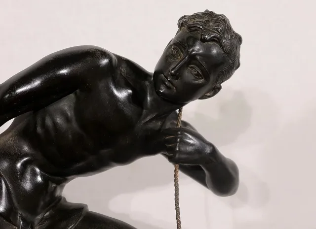 SCULTURA SPELTER di J. DE RONCOURT