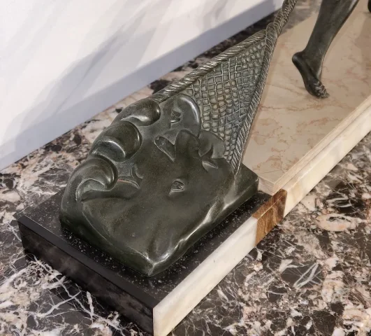 SCULTURA SPELTER di J. DE RONCOURT