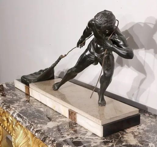SCULTURA SPELTER di J. DE RONCOURT