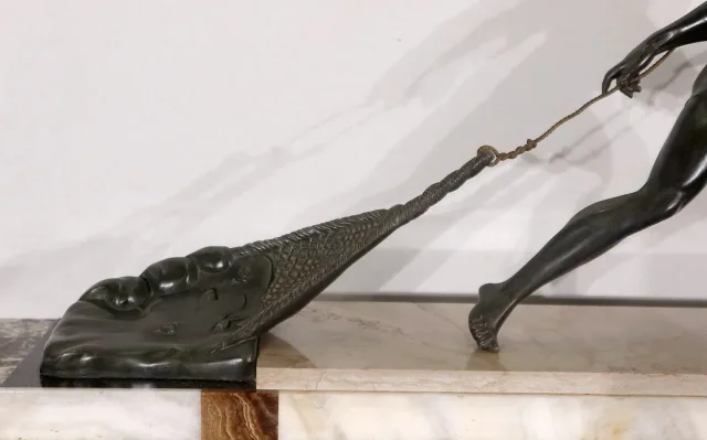 SCULTURA SPELTER di J. DE RONCOURT