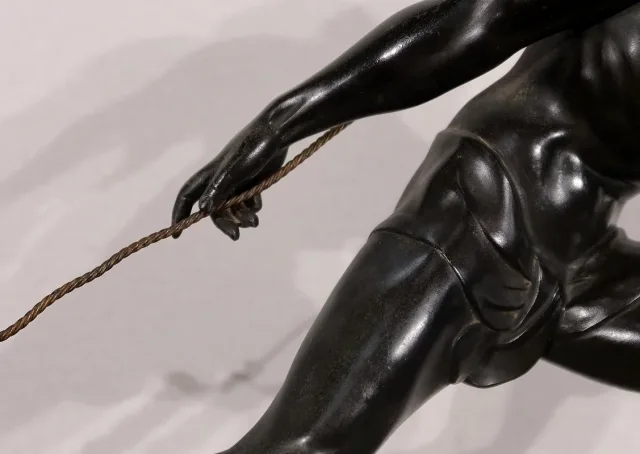 SCULTURA SPELTER di J. DE RONCOURT