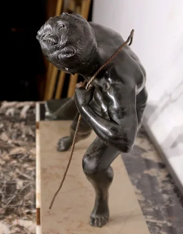 SCULTURA SPELTER di J. DE RONCOURT