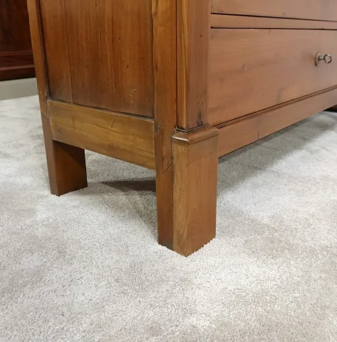 Commode Vitrine de Propriété en Merisier Massif, époque Empire – Début XIXe