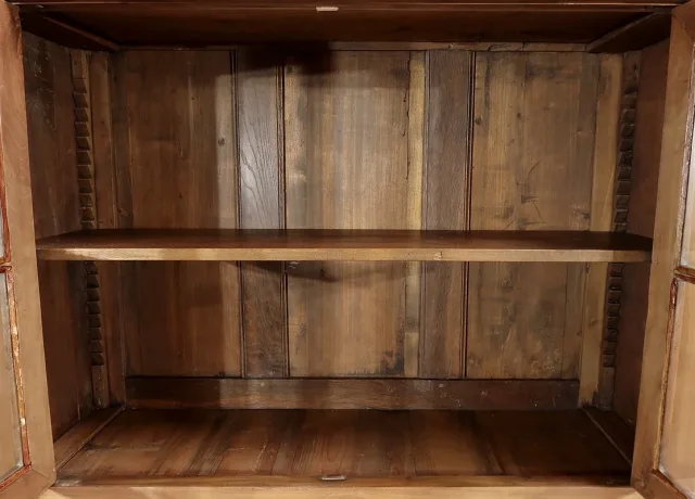 Commode Vitrine de Propriété en Merisier Massif, époque Empire – Début XIXe