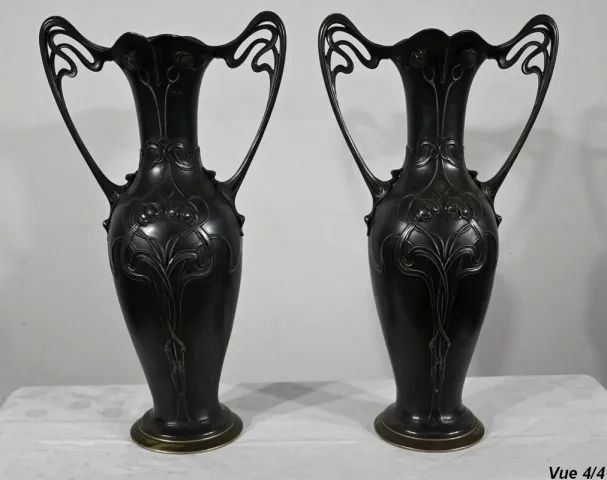 VASI IN PELTRO PERIODO ART NOUVEAU