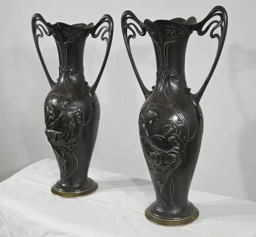 VASI IN PELTRO PERIODO ART NOUVEAU