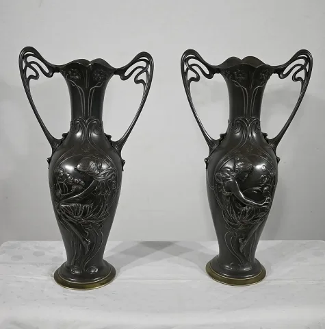 VASI IN PELTRO PERIODO ART NOUVEAU