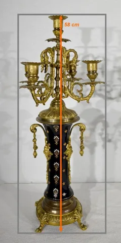 Importante Garniture de Cheminée en Bronze Doré – Fin XIXe