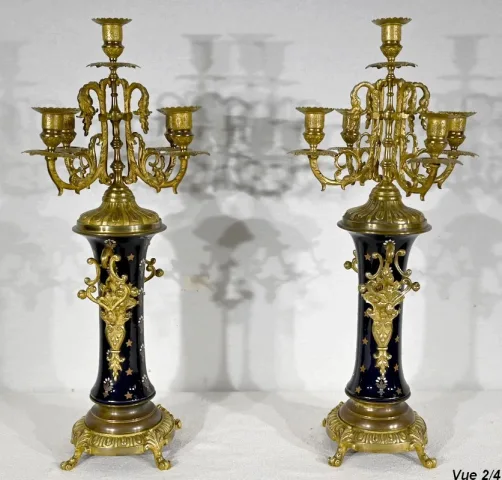 Importante Garniture de Cheminée en Bronze Doré – Fin XIXe